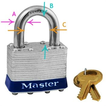 MasterLock 3KA 3221 Laminated Padlock, Keyed Alike: 3 ~ Key Code 3221