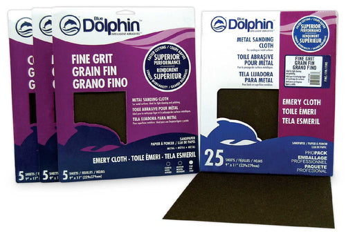 Linzer Blue Dolphin Emery Cloth 9 In. X 11 In. Medium 5 Pack (9 x 11)