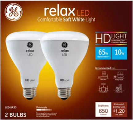 10W MED RELAX (SW) BR30 LED 2PK