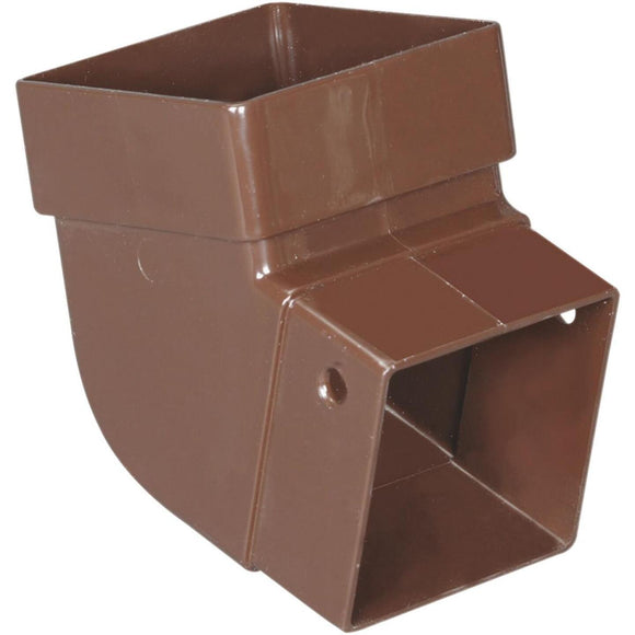 Amerimax 2 In. Contemporary Square Brown Vinyl Elbow