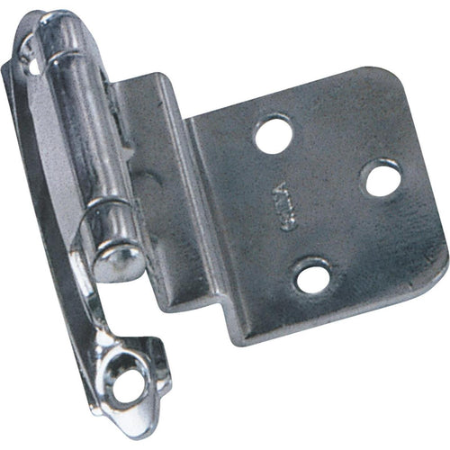 Laurey Chrome 3/8 In. Self-Closing Inset Hinge, (2-Pack)