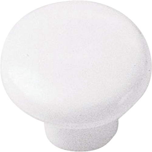 Laurey White Plastic 1-1/4 In. Cabinet Knob