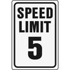 Hy-Ko Heavy-Duty Aluminum Sign, Speed Limit 5