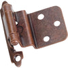 Laurey Venetian Bronze 3/8 In. Self-Closing Inset Hinge, (2-Pack)