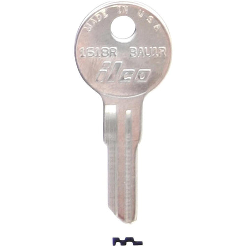 ILCO Bauer Nickel Plated File Cabinet Key, BAU1R (10-Pack)