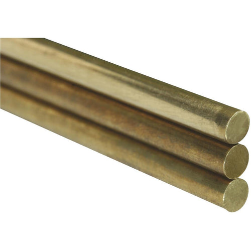 K&S .020 In. x 12 In. Solid Brass Rod (5-Count)