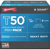 Arrow T50 Pro-Pack Heavy-Duty Staple, 1/4 In. (5000-Pack)