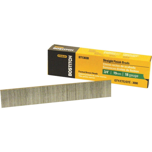 Bostitch 18-Gauge Coated Brad Nail, 3/4 In. (3000 Ct.)