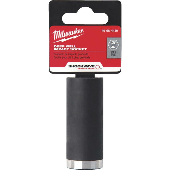 Milwaukee Shockwave 3/8 In. Drive 11/16 In. 6-Point Deep Standard Impact Socket