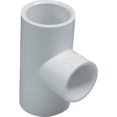 Charlotte Pipe 3/4 In. A x 3/4 In. B x 1/2 In. C Schedule 40 Pressure Reducing PVC Tee