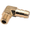 Anderson Metals 3/8 In. MIP X 1/2 In. Hose Barbed 90 Deg. Brass Elbow (1/4 Bend) (3/8 x 1/2)