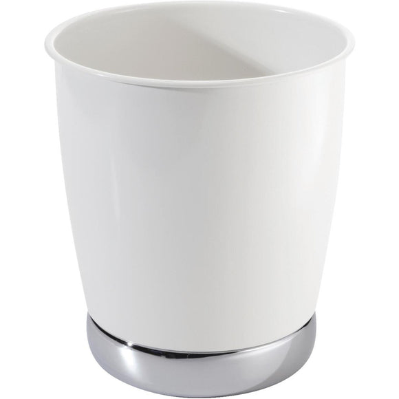 Gia York 2.38 Gal. White Wastebasket