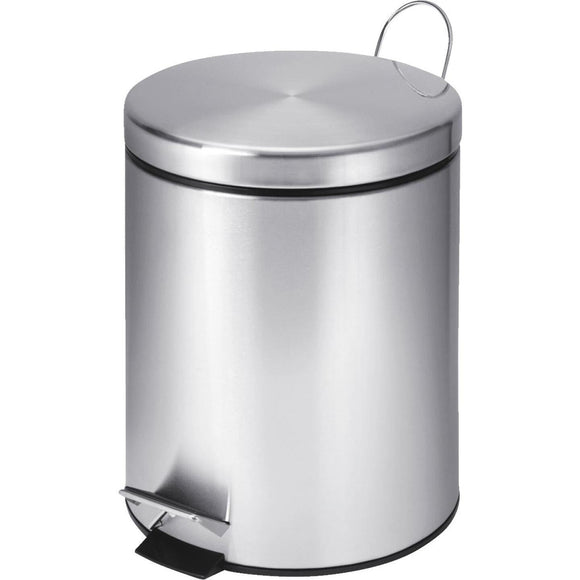 Honey Can Do 5 Liter Stainless Steel Step-On Wastebasket