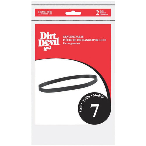 Dirt Devil Type 7 Easy Steamer Models Vacuum Cleaner Belt (2-Pack)