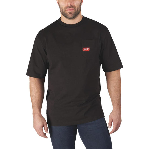 Milwaukee XL Black Short Sleeve Men's Heavy-Duty Pocket T-Shirt