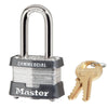 Master Lock Laminated Padlock 1-9/16in (40mm) Wide Laminated Steel Pin Tumbler Padlock with 1-1/2in (38mm) Shackle, Keyed Alike (1-1/2)