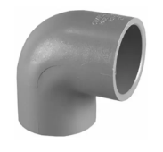 Charlotte Pipe & Found Pvc 08300 1800 Pvc 90 Degree Elbow Grey 1-1/2 in. Slip T X 1-1/2 in. D Slip 1/4 Bend