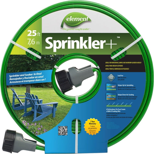 SWAN ELEMENT SPRINKLER & SOAKER HOSE COMBINATION (25 FT, GREEN)